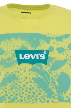 Levi's tricou de bumbac pentru copii culoarea verde, cu imprimeu