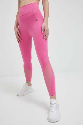 adidas Performance leggins de antrenament Tailored HIIT culoarea roz, neted