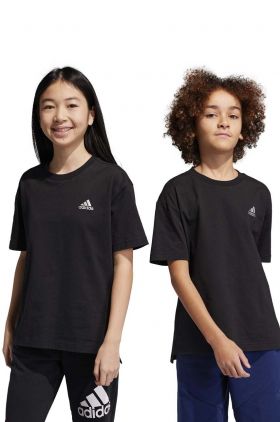 adidas tricou de bumbac pentru copii culoarea negru, cu imprimeu