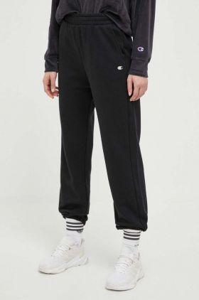 Champion pantaloni de trening culoarea negru, neted