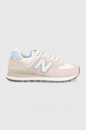 New Balance sneakers WL574QC culoarea roz