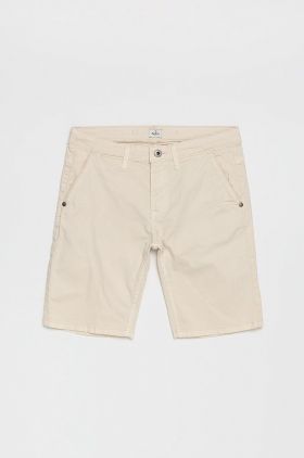 Pepe Jeans pantaloni scurti copii culoarea bej, talie reglabila