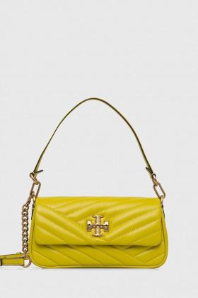 Tory Burch poseta de piele culoarea verde