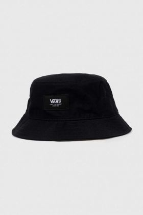 Vans palarie din bumbac culoarea negru, bumbac