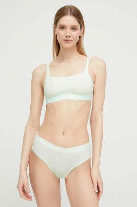 Dkny sutien culoarea verde, neted