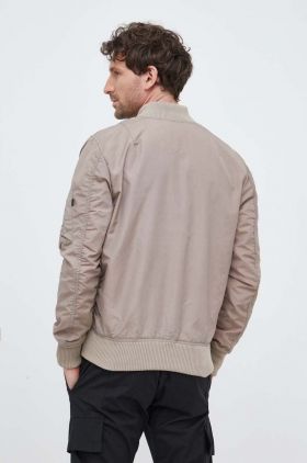 Alpha Industries geacă bomber bărbați, culoarea bej, de tranziție