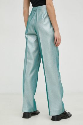 Bruuns Bazaar pantaloni Feverfew Eleza femei, drept, high waist