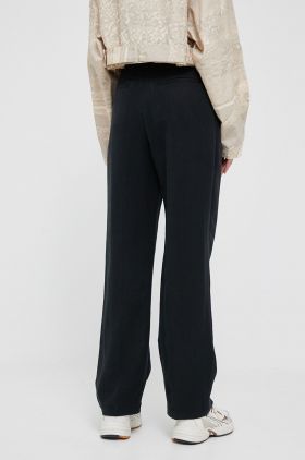 GAP pantaloni femei, culoarea negru, fason chinos, high waist