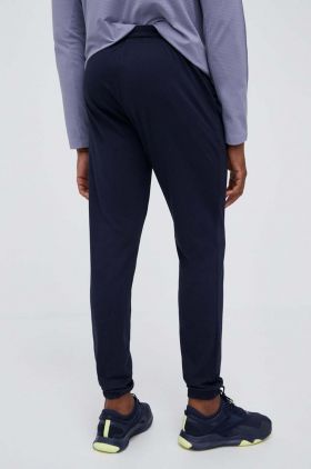 adidas pantaloni de antrenament Essentials culoarea albastru marin, cu imprimeu