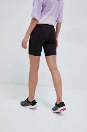 Puma pantaloni scurti femei, culoarea negru, cu imprimeu, high waist