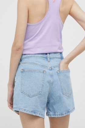 Abercrombie & Fitch pantaloni scurti jeans femei, neted, high waist