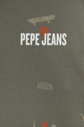 Pepe Jeans tricou de bumbac pentru copii culoarea verde, modelator