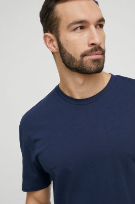 HUGO tricou de plajă culoarea bleumarin, cu imprimeu 50493727