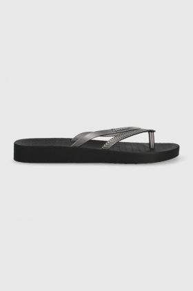 Ipanema slapi BOSSA SOFT V femei, culoarea negru, cu toc plat