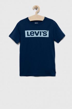 Levi's tricou de bumbac pentru copii culoarea albastru marin, cu imprimeu