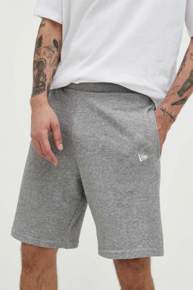 New Era pantaloni scurti barbati, culoarea gri, melanj