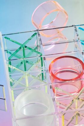 SunnyLife joc Lucite Tic Tac Toe Aurora