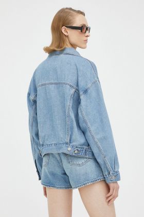 Levi's geacă din denim femei, de tranziție, oversize A1743.0020-MedIndigoW