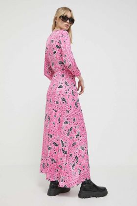 HUGO rochie culoarea roz, maxi, evazati