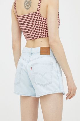 Levi's pantaloni scurti jeans femei, neted, high waist