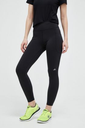 adidas Performance colanți de alergare DailyRun culoarea negru, uni HS5440