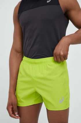 Asics pantaloni scurți de alergare Core culoarea verde
