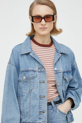 Levi's geacă din denim femei, de tranziție, oversize A1743.0020-MedIndigoW