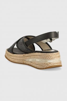 U.S. Polo Assn. sandale GLORY femei, culoarea maro, toc pana, GLORY005D