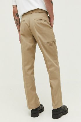 Dickies pantaloni bărbați, culoarea verde, drept DK0A4XK3KHK1-KHAKI