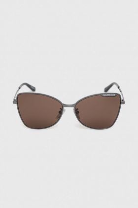 Balenciaga ochelari de soare BB0278S femei, culoarea maro