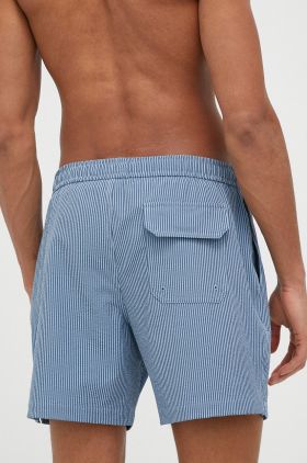 Abercrombie & Fitch pantaloni scurti de baie culoarea albastru marin