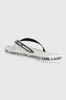 Karl Lagerfeld slapi KOSTA MNS barbati, culoarea alb, KL71003