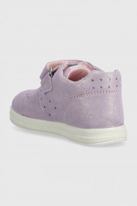 Primigi sneakers de piele întoarsă pentru copii culoarea roz