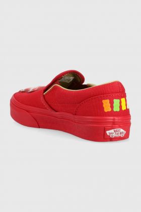 Vans tenisi copii Classic Slip-On HARIBO HARB GOLD culoarea rosu