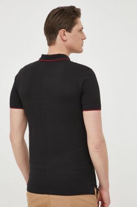 PS Paul Smith polo de bumbac culoarea negru, modelator