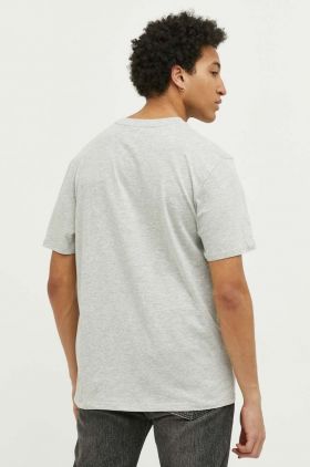 Volcom tricou barbati, culoarea gri, melanj