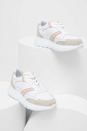 Answear Lab sneakers din piele culoarea alb