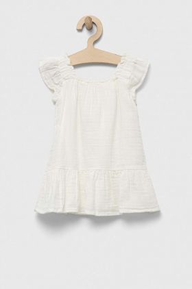 GAP rochie din bumbac pentru copii culoarea alb, mini, evazati