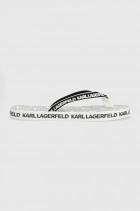 Karl Lagerfeld slapi KOSTA MNS barbati, culoarea alb, KL71003