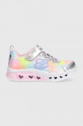 Skechers sneakers pentru copii culoarea argintiu