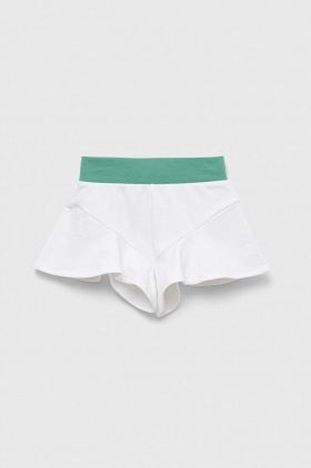 United Colors of Benetton pantaloni scurti copii culoarea alb, neted