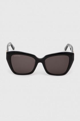 Balenciaga ochelari de soare BB0273SA femei, culoarea negru