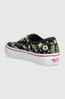 Vans tenisi copii UY Authentic FLRL BLACK culoarea negru