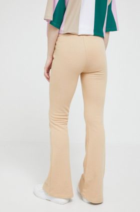 Karl Kani pantaloni de trening culoarea bej, neted