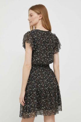 Pepe Jeans rochie culoarea negru, mini, evazati