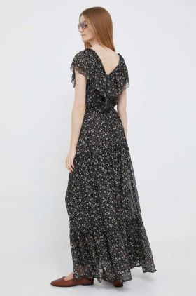 Pepe Jeans rochie Aora culoarea negru, maxi, evazati