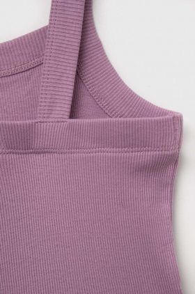 GAP rochie din bumbac pentru copii culoarea violet, mini, evazati