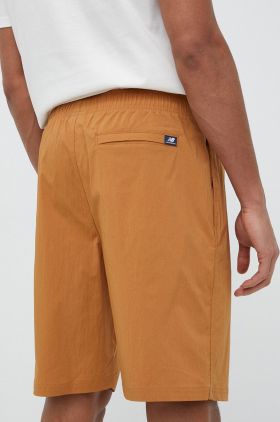 New Balance pantaloni scurti barbati, culoarea maro