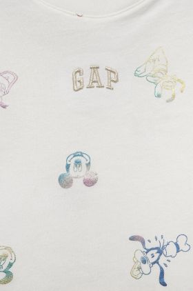 GAP tricou de bumbac pentru copii x Disney culoarea alb