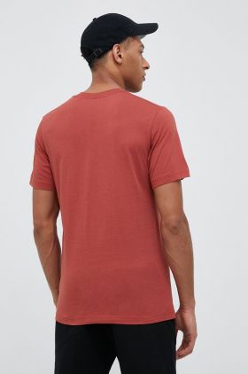 Jack Wolfskin tricou din bumbac 10 culoarea bordo, neted